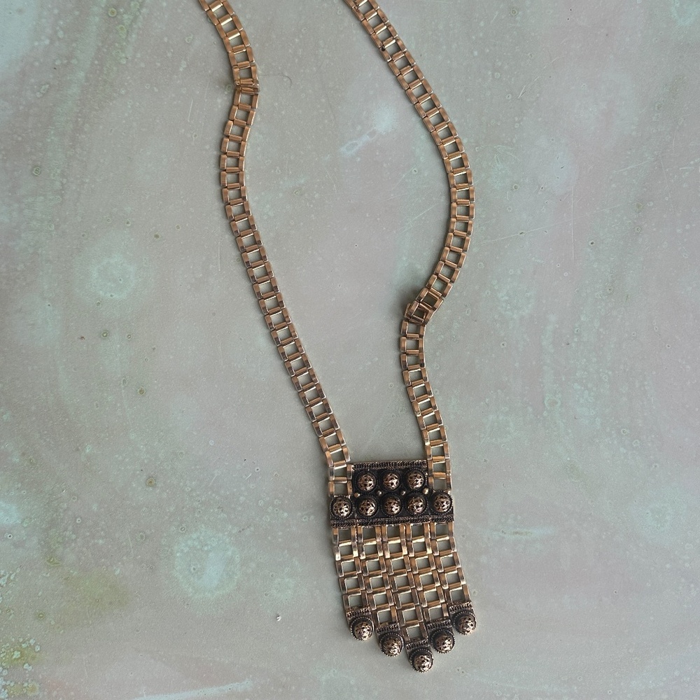 Vintage Edlee Gold Tone Statement Necklace